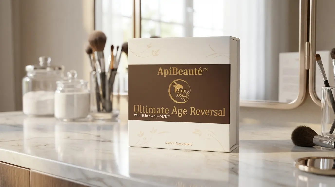 ApiBeaute Ultimate Age Reversal Gift Set on marble vanity