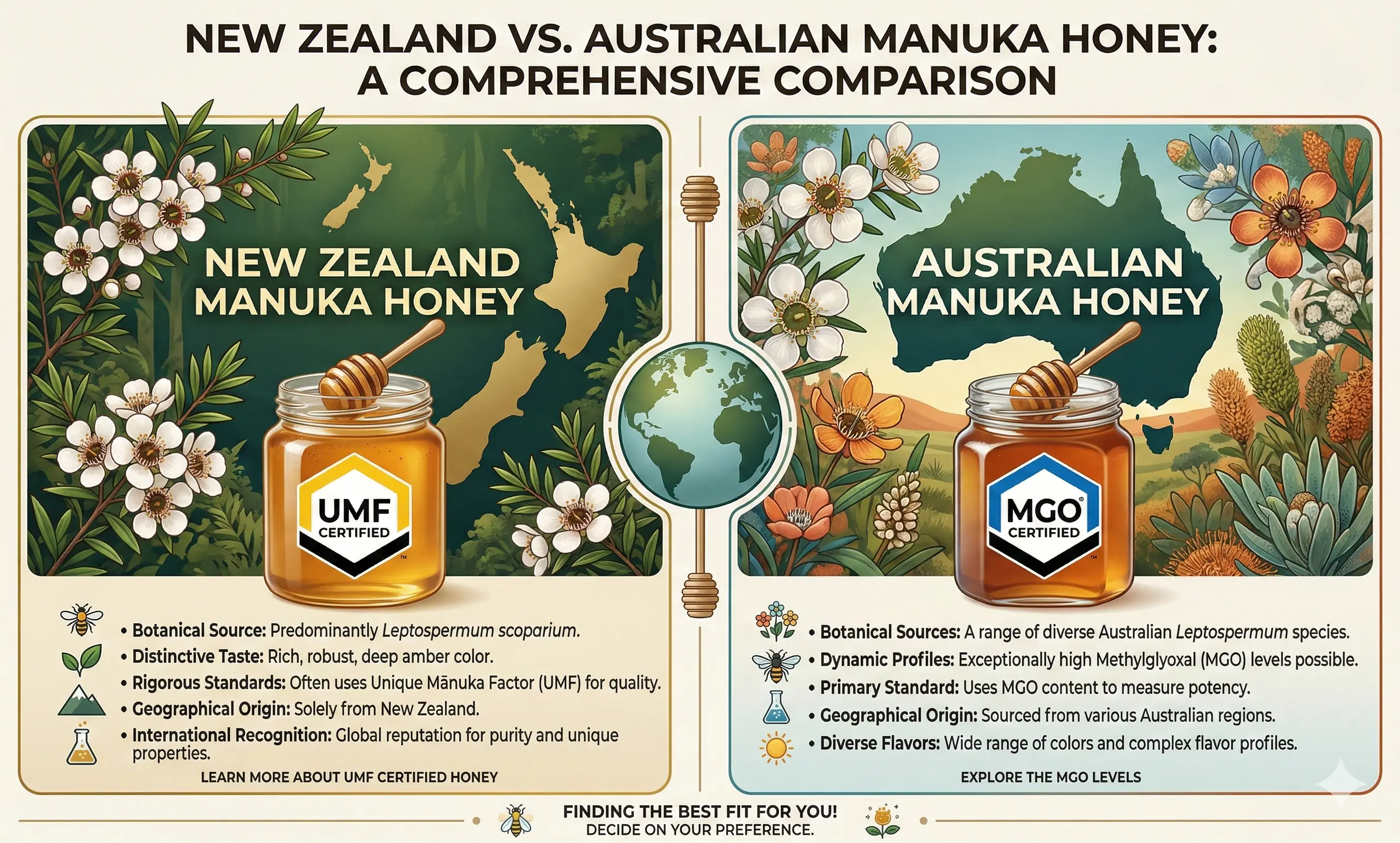 NZ vs Australian Manuka Honey: What's the Difference?