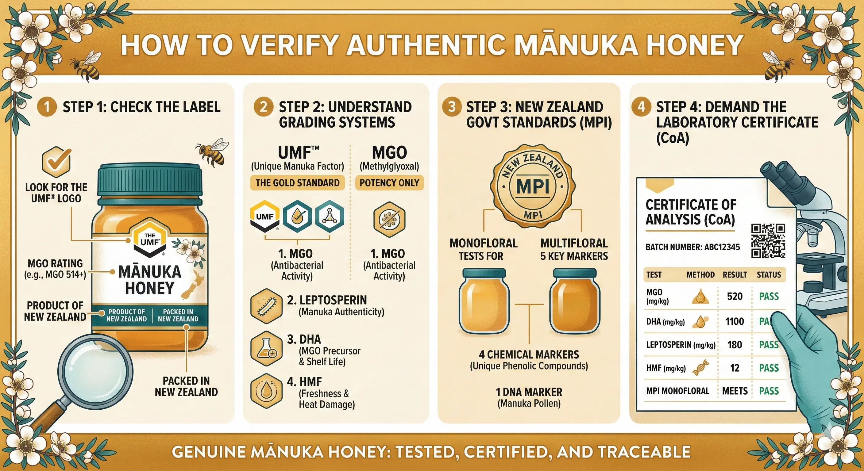 How to Verify Authentic Manuka Honey (Certificates & Testing)