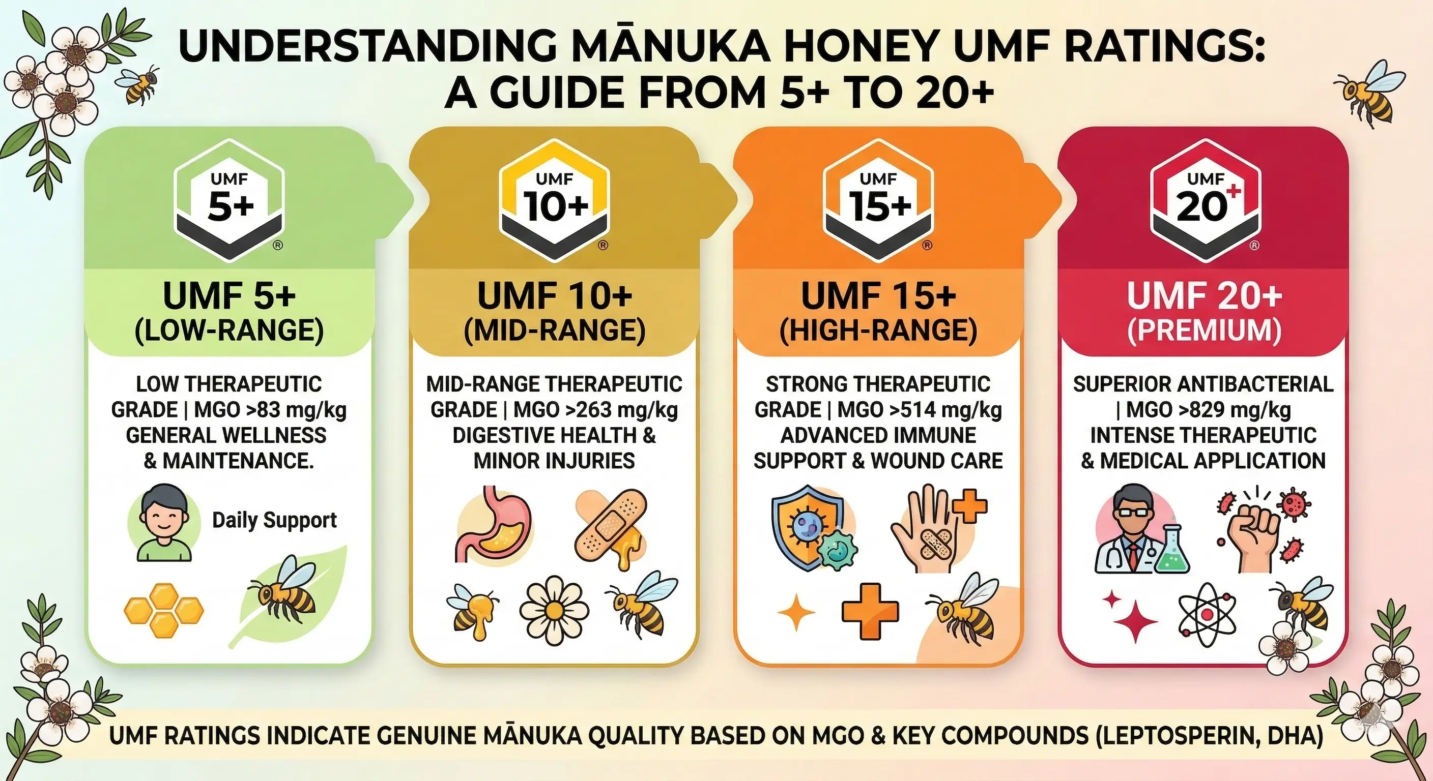 Manuka Honey UMF Ratings Explained: 5+ to 20+ Guide
