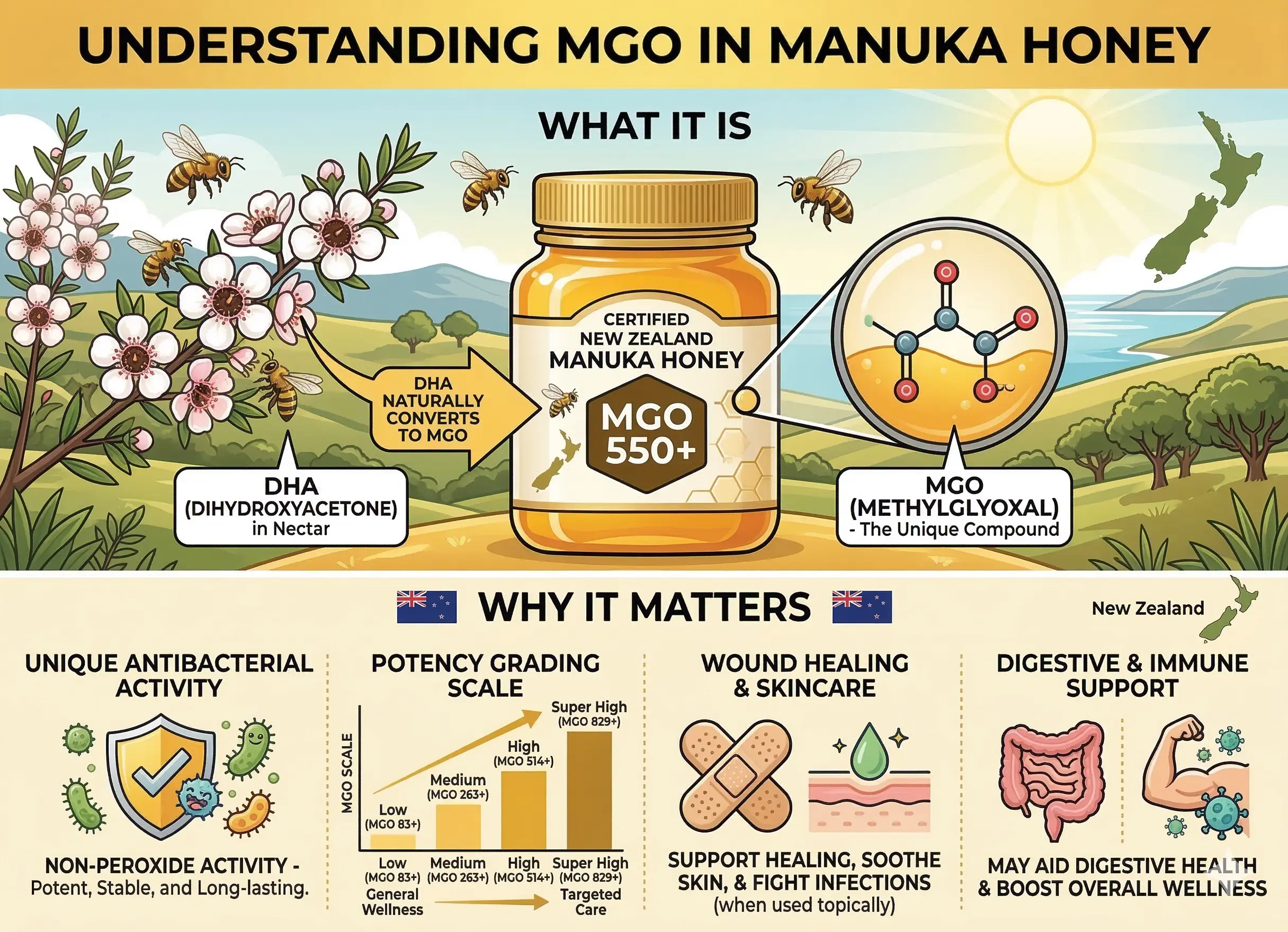 MGO in Manuka Honey: What It Is, Why It Matters