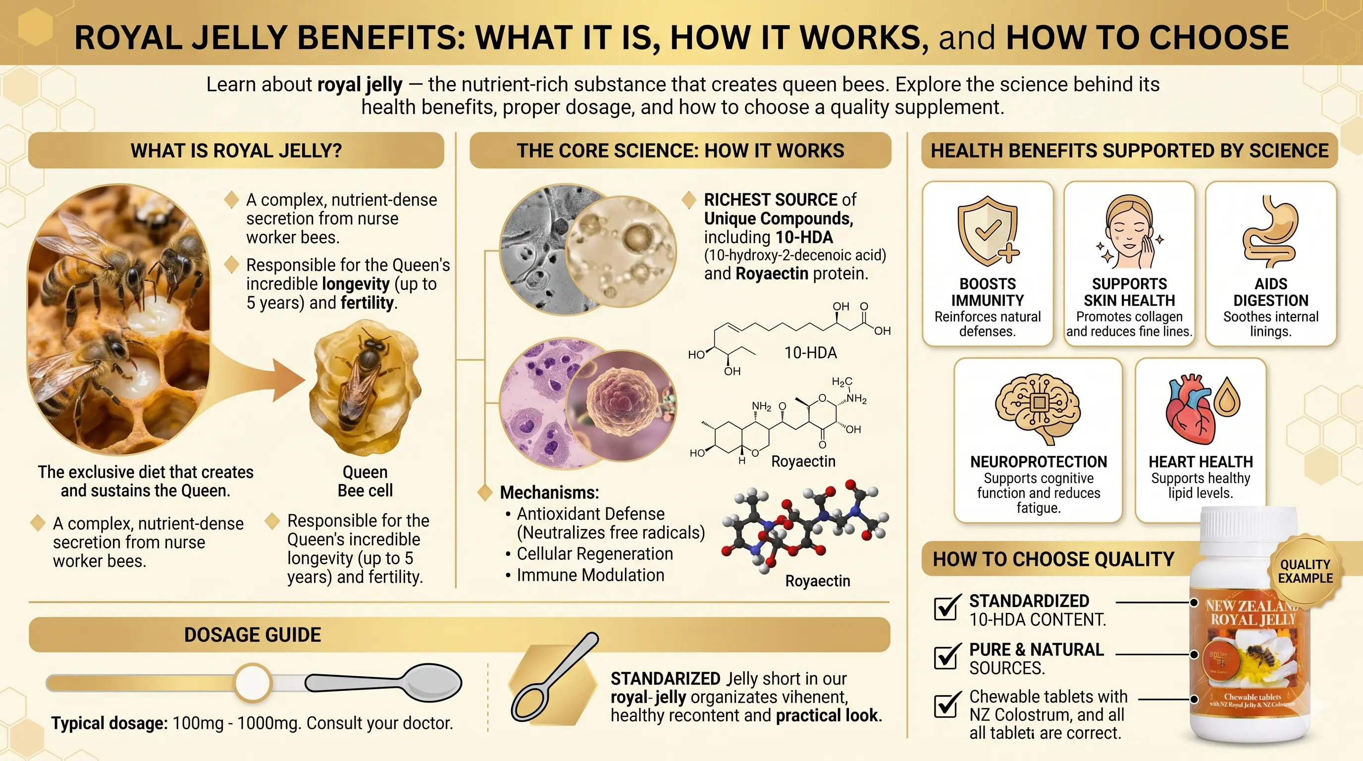 Royal Jelly Benefits: What It Is, How It Works, and How to Choose