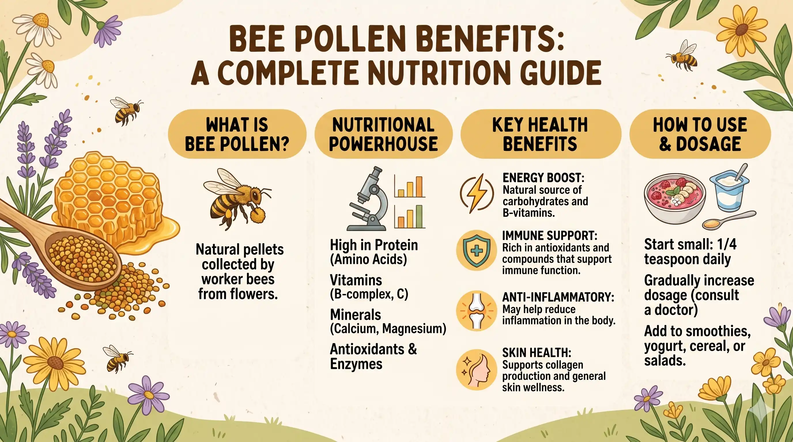 Bee Pollen Benefits: A Complete Nutrition Guide