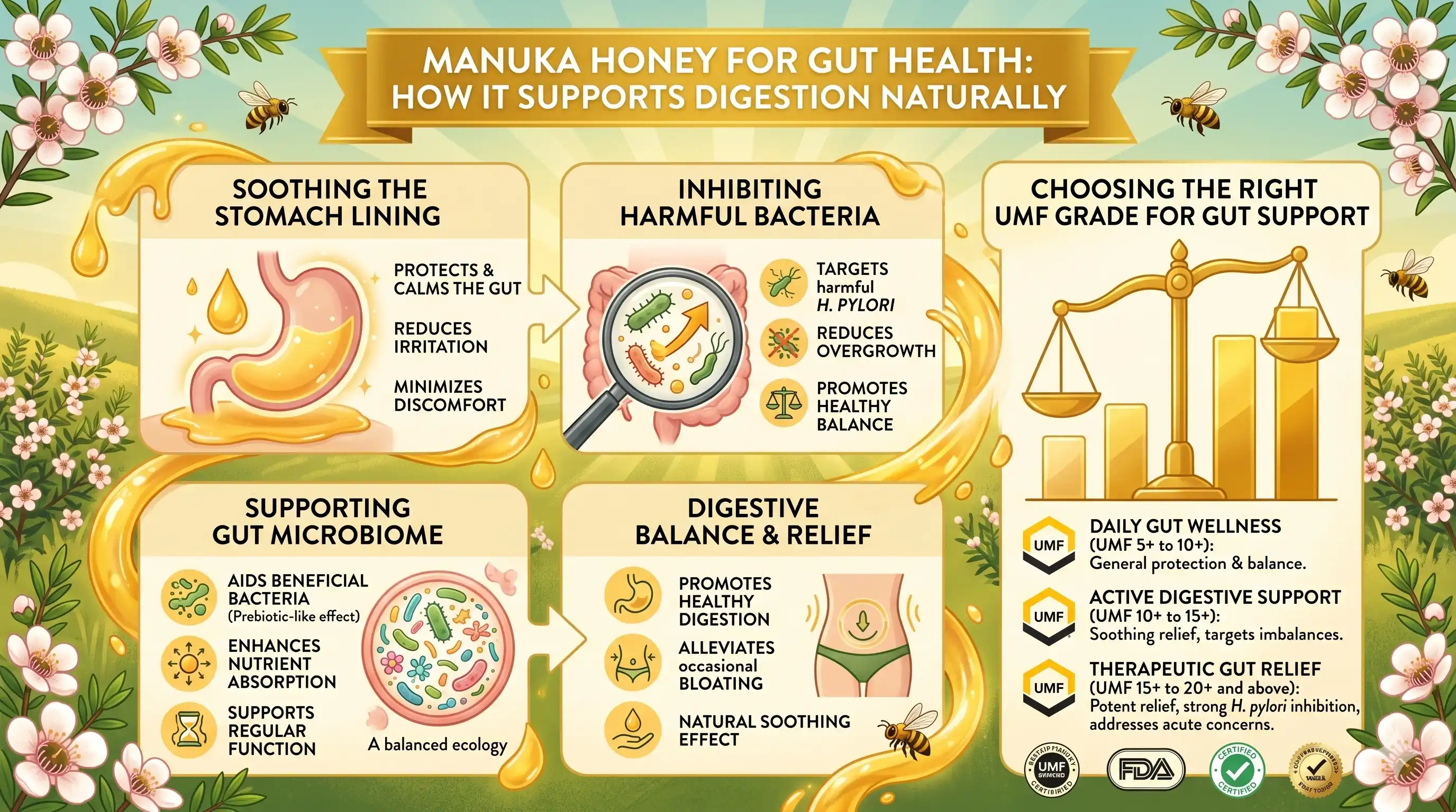 Manuka Honey for Gut Health: How It Supports Digestion Naturally